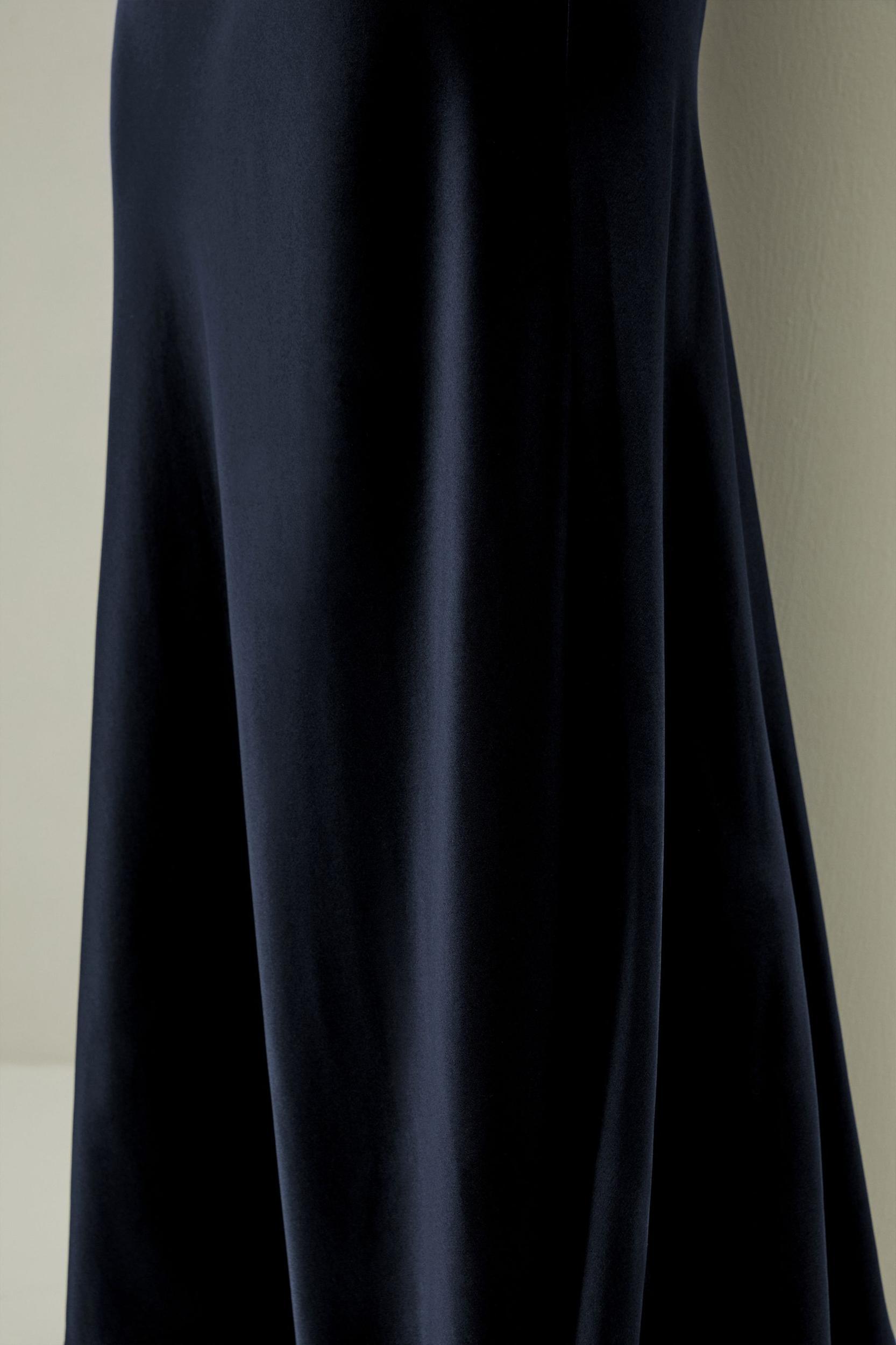 Double-Faced Silk Charmeuse Skirt Product Image