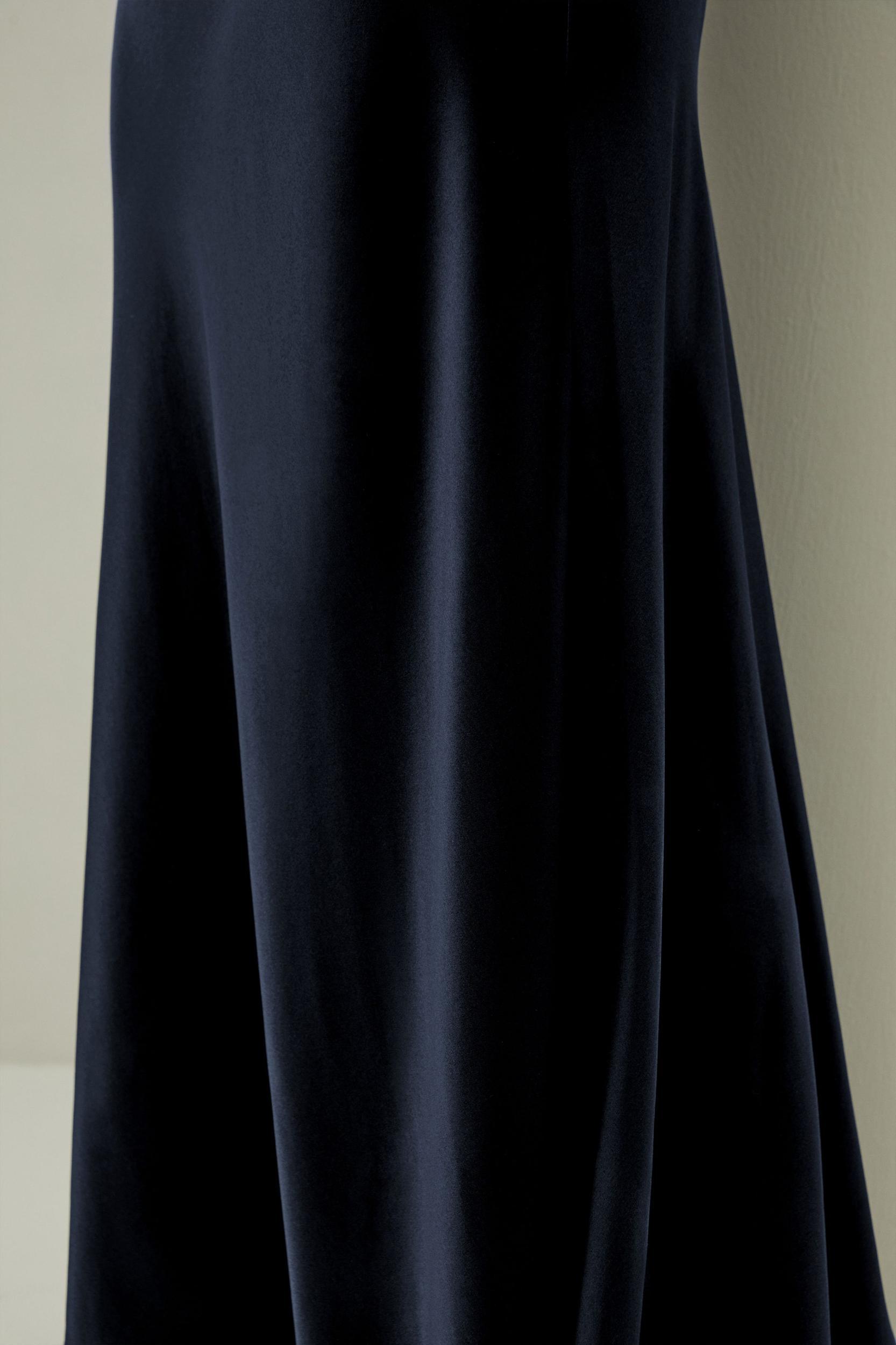 Double-Faced Silk Charmeuse Skirt Product Image