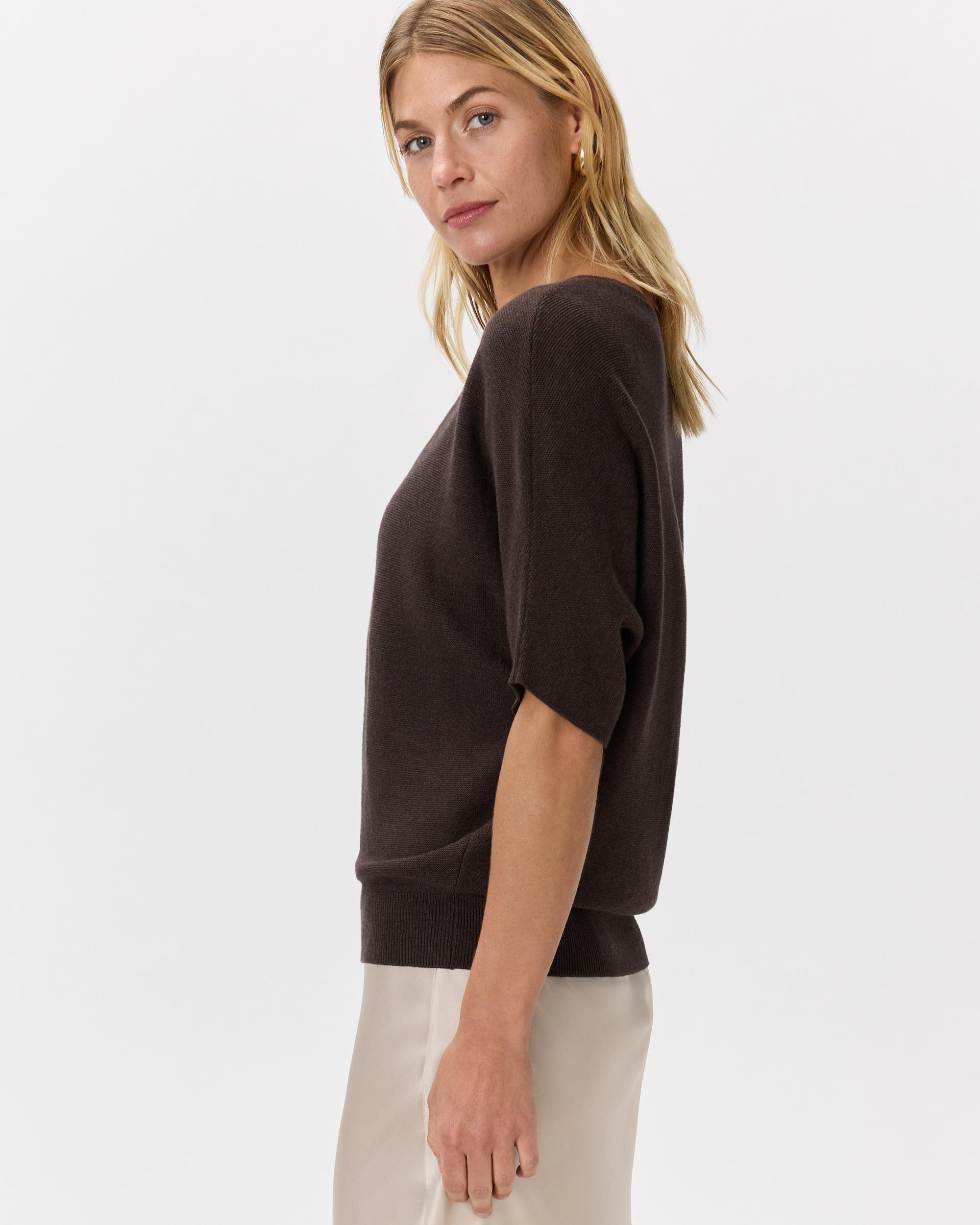 Quince | Women's Lightweight Cotton Cashmere Link-Stitch Dolman Sweater Size XL Product Image