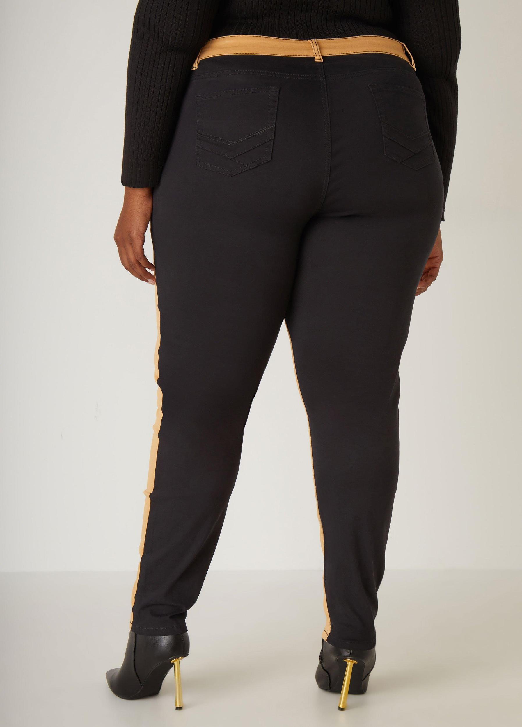 Mid Rise Two Tone Jeggings Product Image