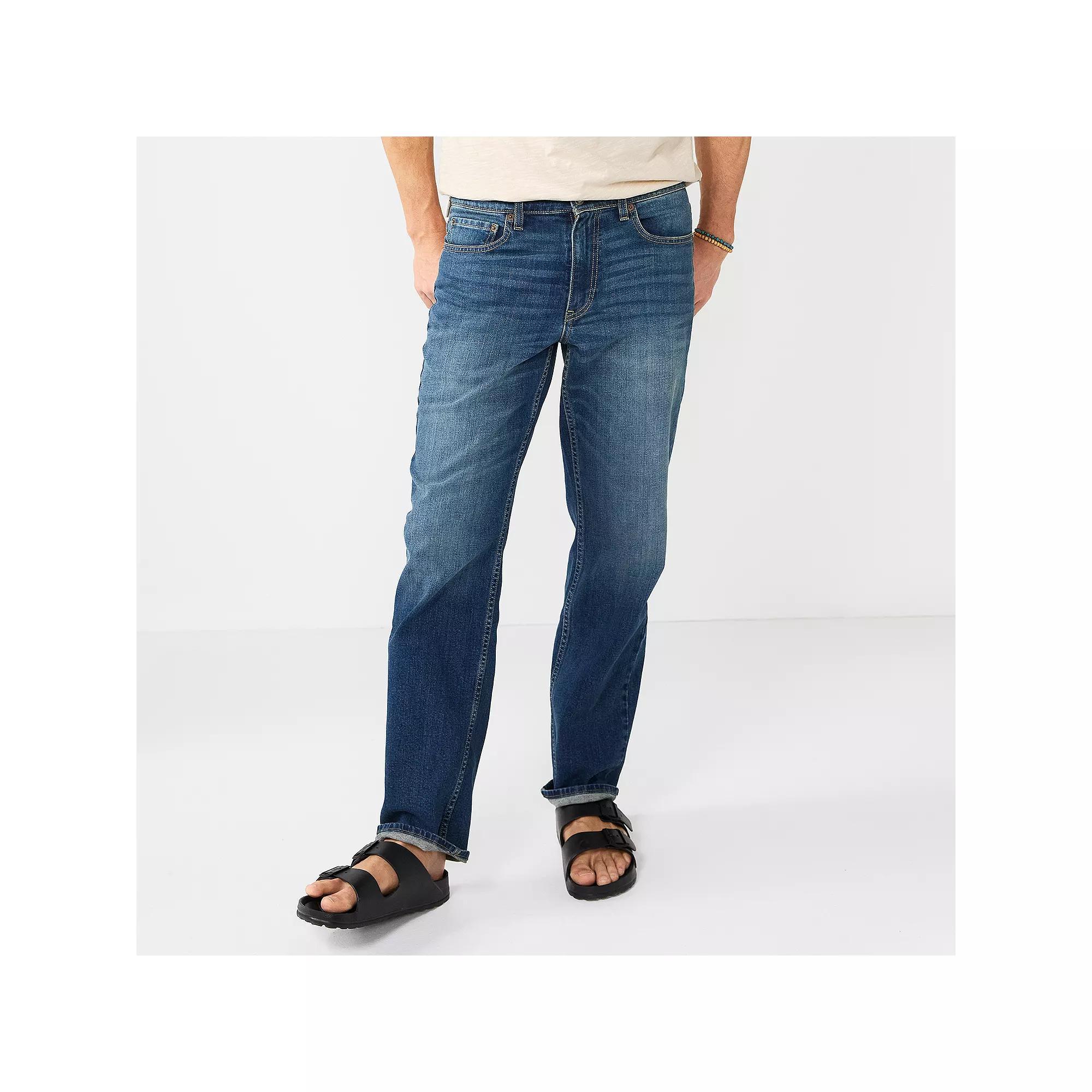 Men's Sonoma Goods For Life® Loose-Fit Jeans, Size: 36X36, Dark Blue Wash Product Image