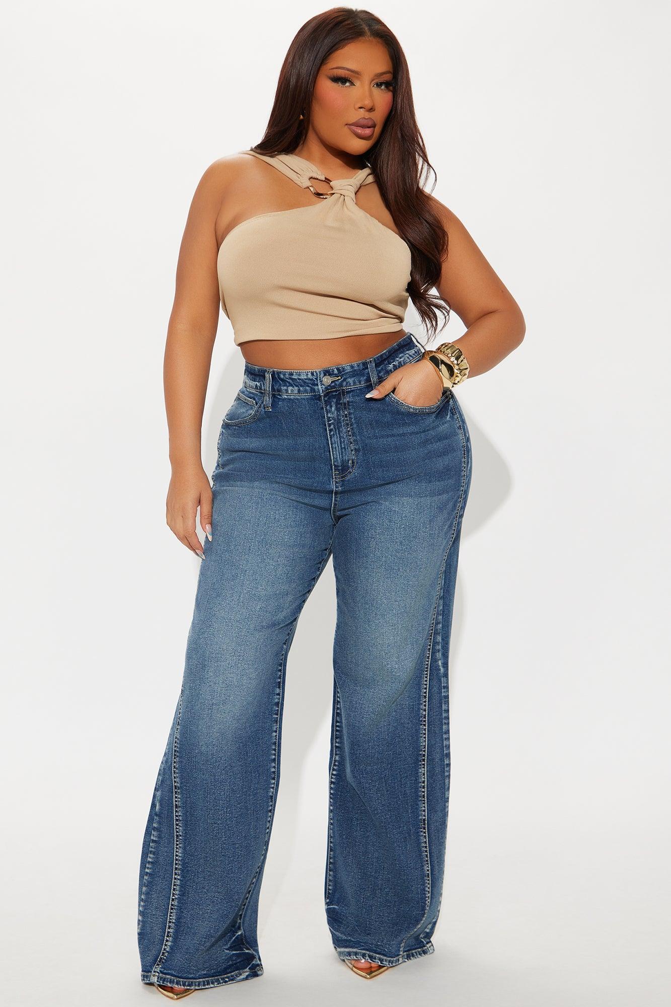 Upper West High Rise Stretch Flare Jeans - Dark Wash Product Image