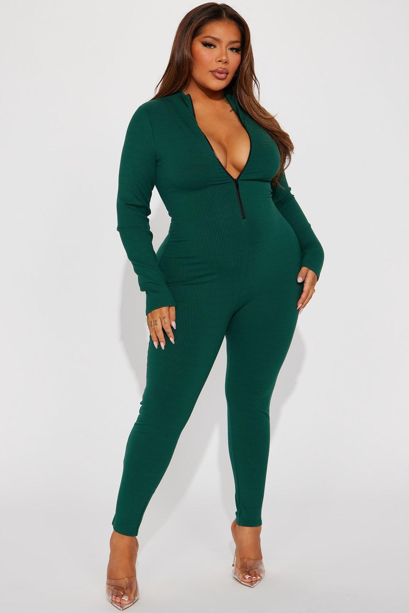 Sabrina Snatched Jumpsuit - Hunter Product Image