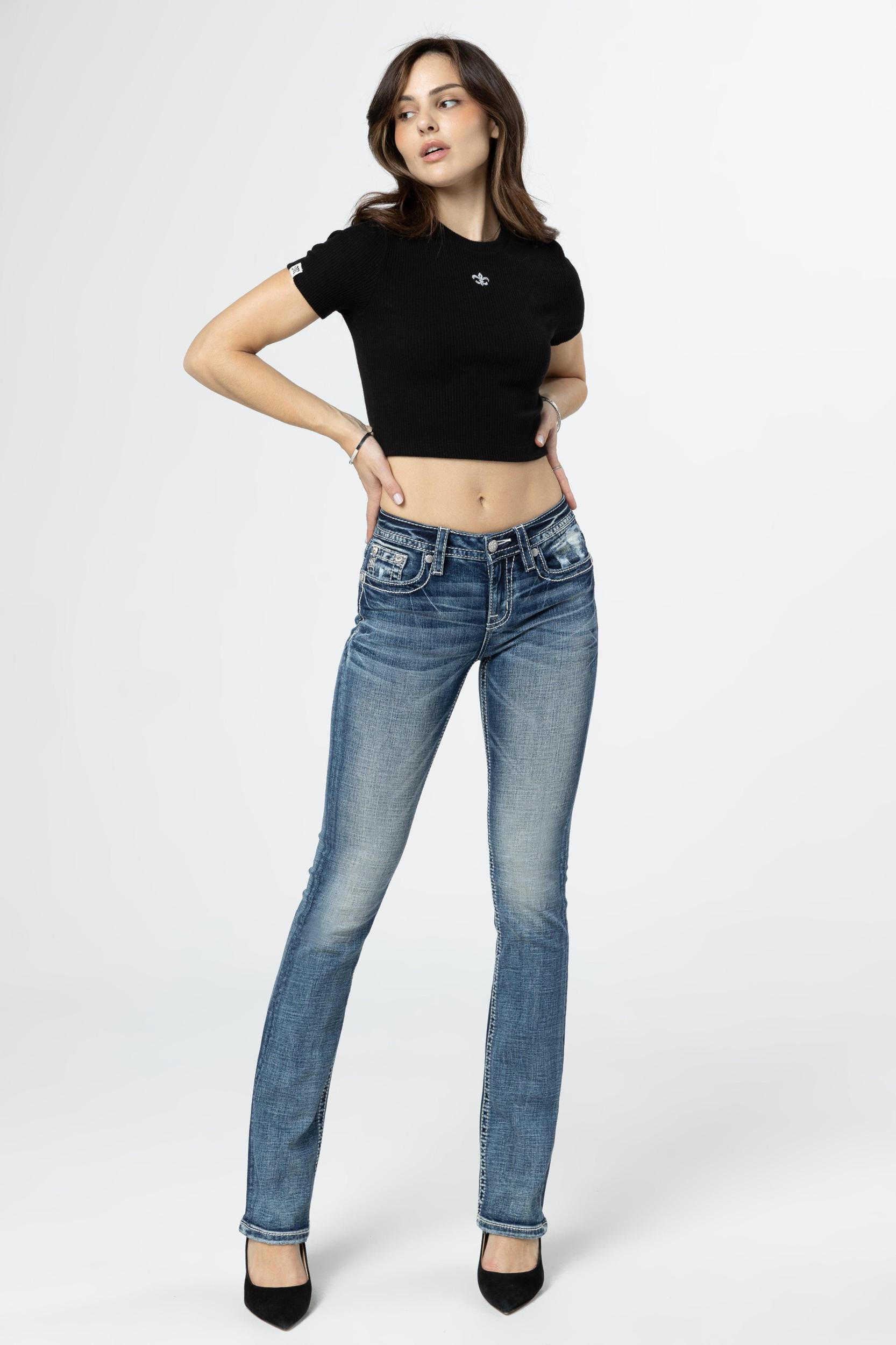 Aztec Hanging Feathers Bootcut Jeans Product Image