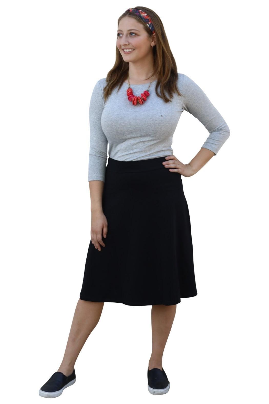 A-line Cotton Lycra Knee Length Skirt for Women Product Image