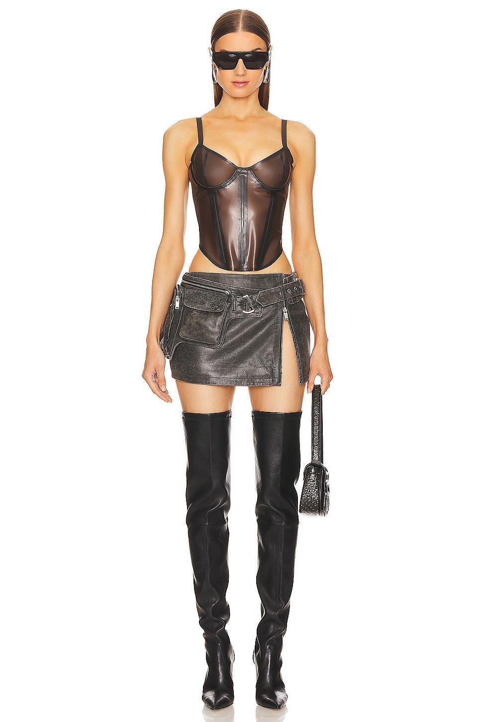 Leather Langely Skirt retrofete Product Image