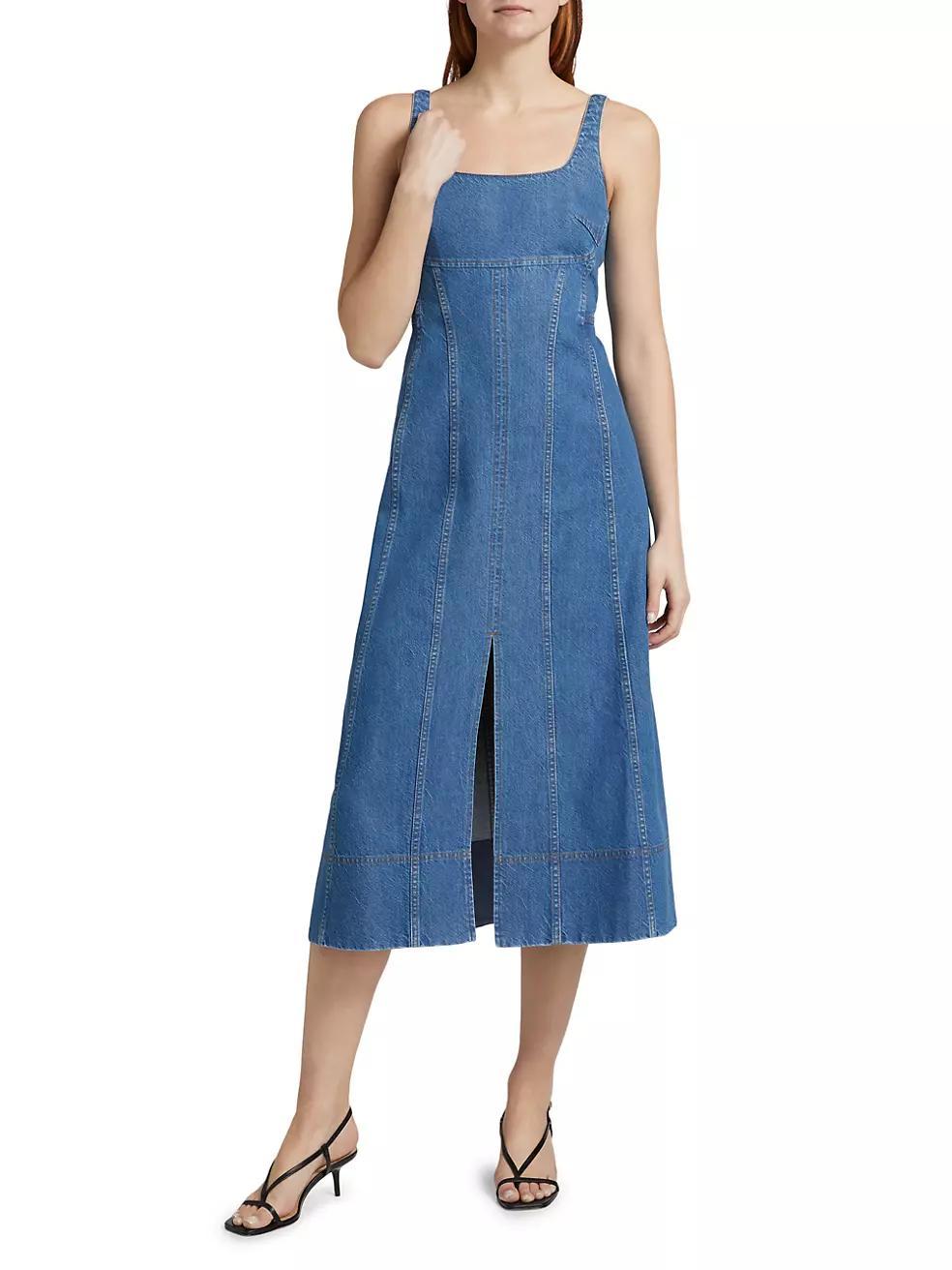 Felicity Denim Midi-Dress Product Image