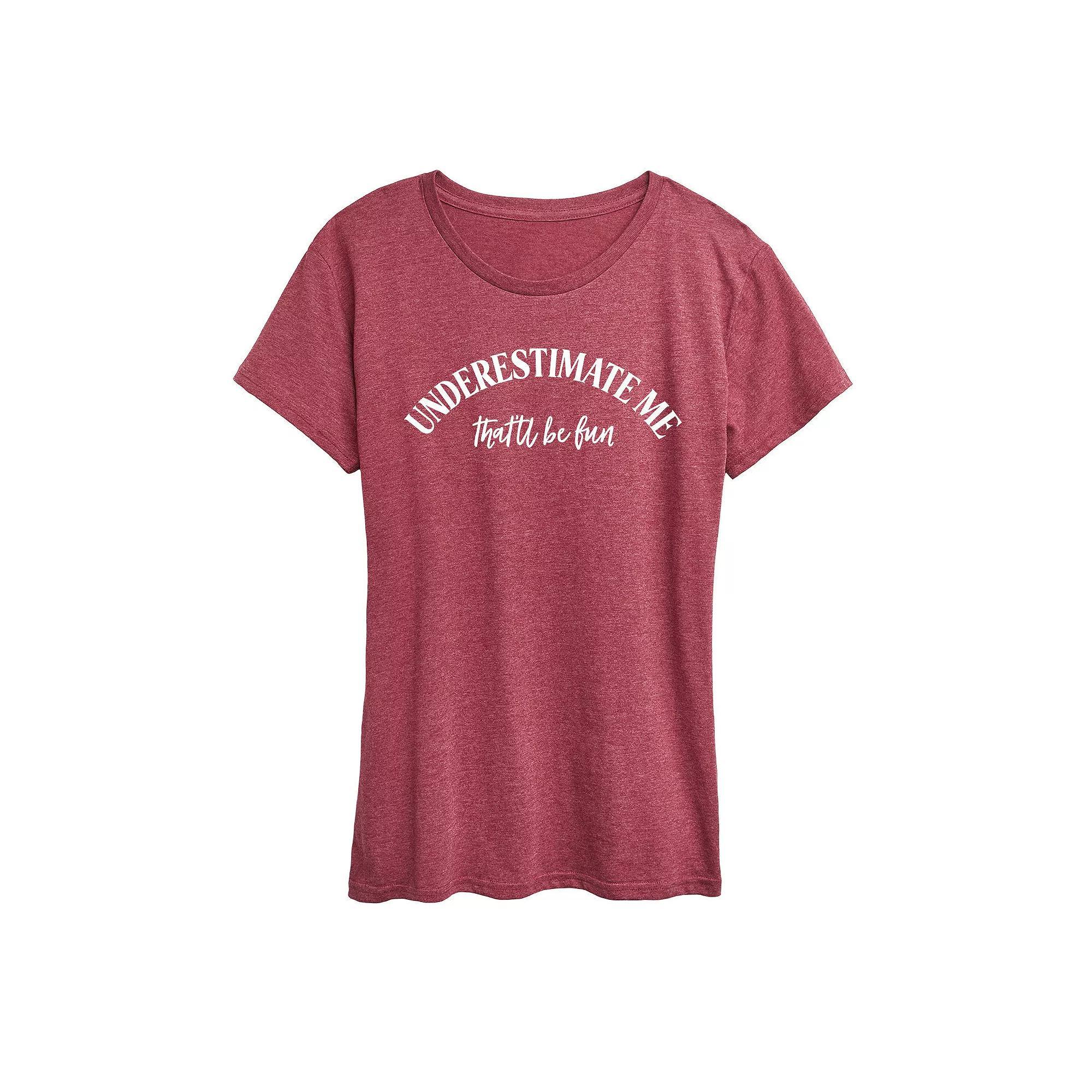 Womens Sunny Vista Line Art Graphic Tee Grey Wine Product Image