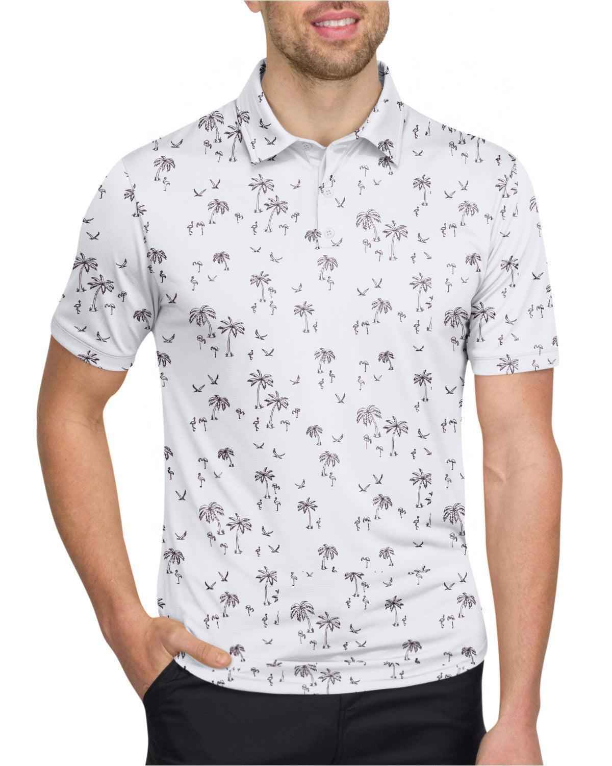 Three Sixty Six Men’s Print Golf Polos Product Image