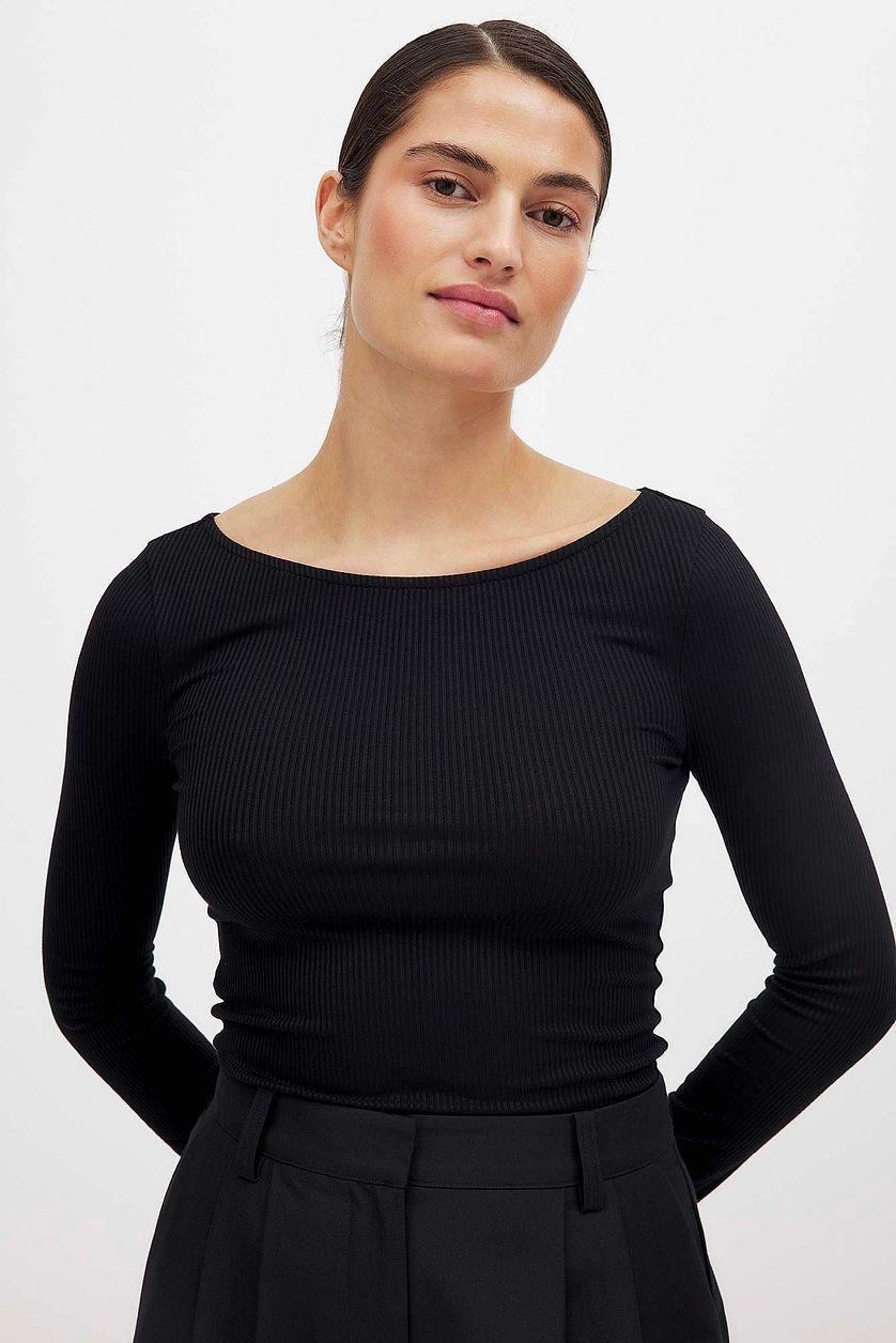 Boat Neck Rib Top Product Image