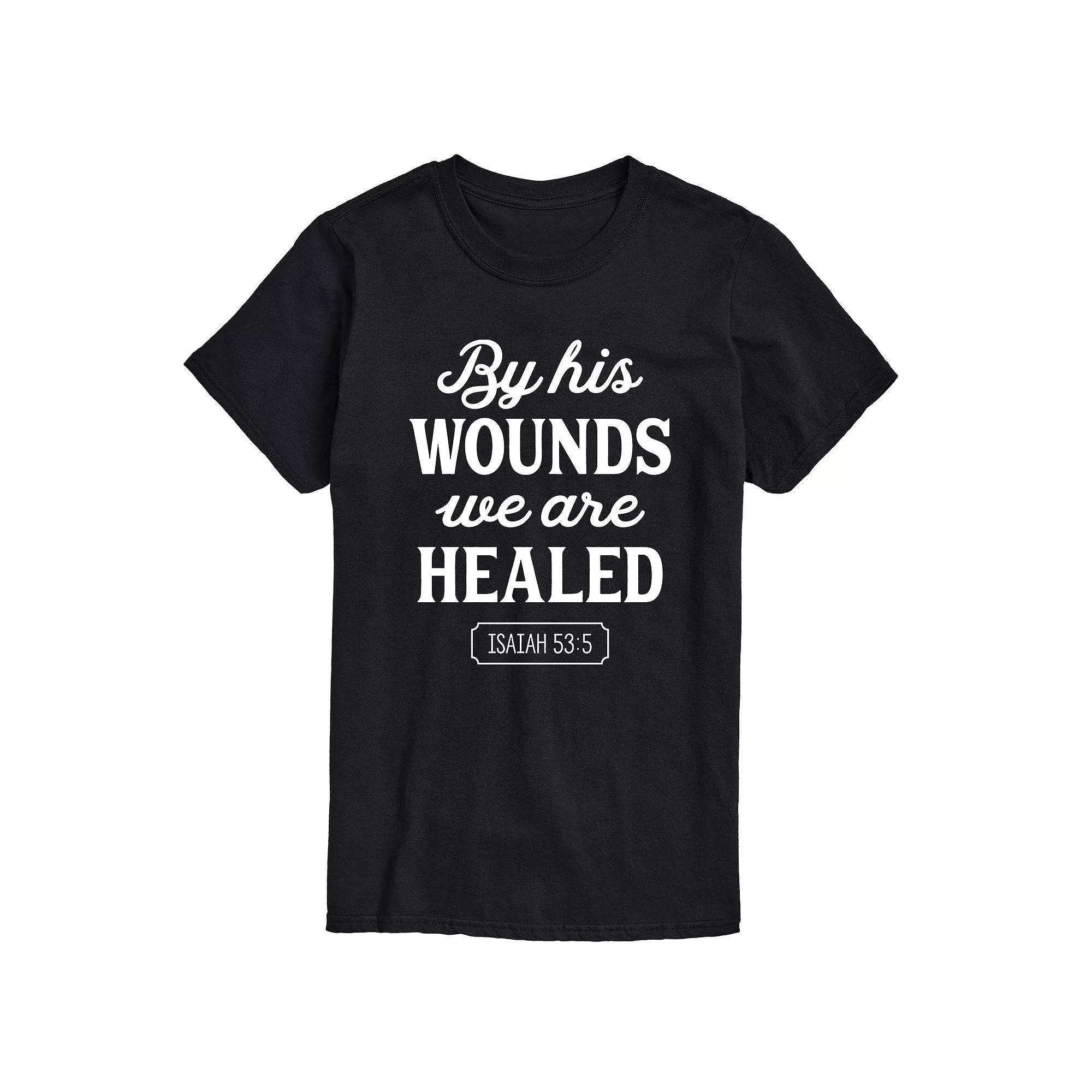 Big & Tall By His Wounds Isaiah Graphic Tee, Mens Product Image