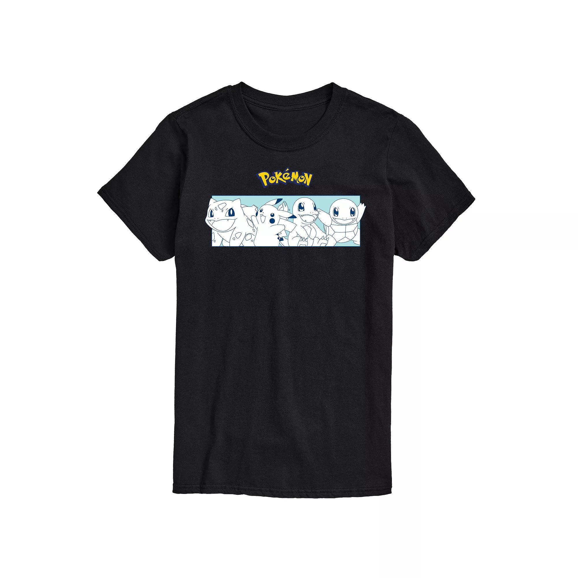 Big & Tall Pokemon Classic Starters Portrait Graphic Tee, Mens Product Image