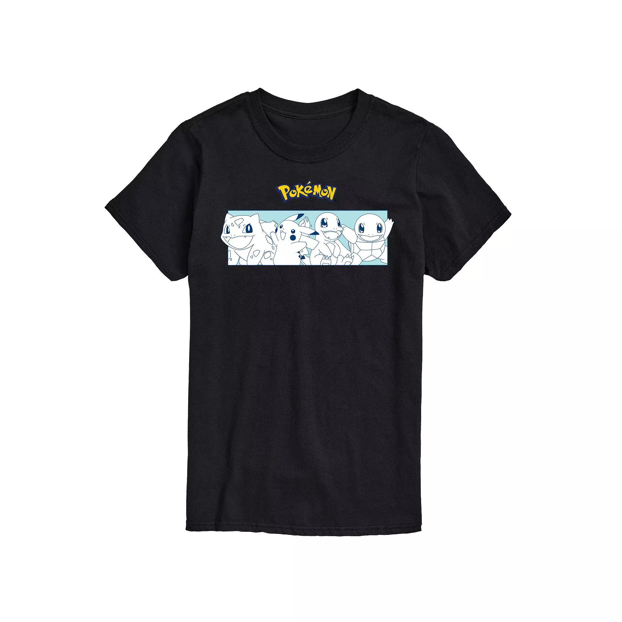 Big & Tall Pokemon Classic Starters Portrait Graphic Tee, Mens Product Image