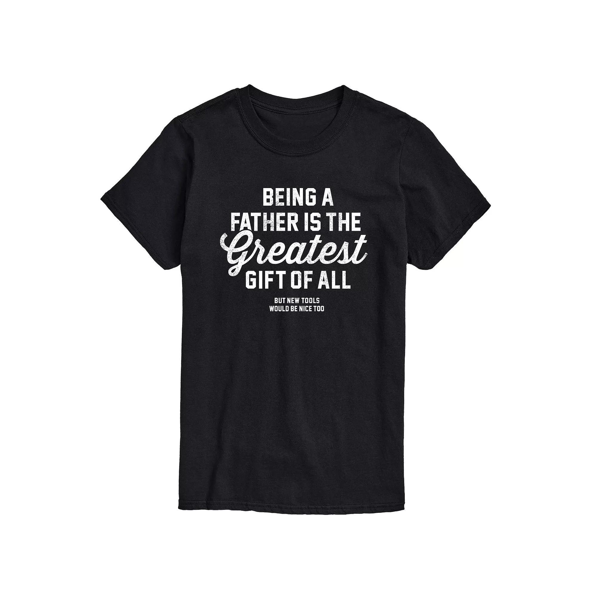 Men's Father Greatest Gift Tools Graphic Tee, Size: Medium, Black Product Image