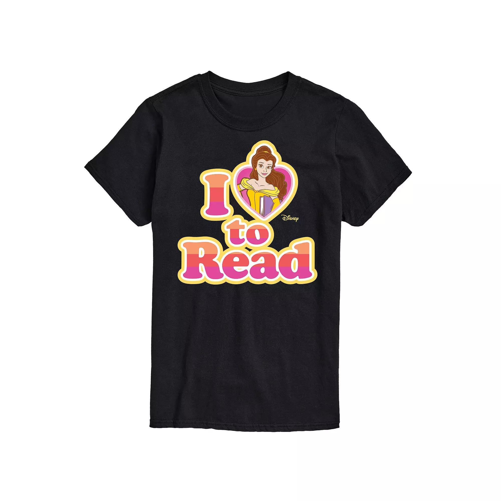Disney Princess Big & Tall Belle I Love To Read Graphic Tee, Mens Product Image