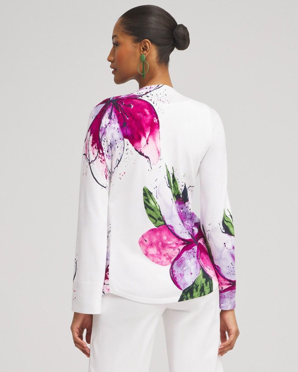 Spun Rayon Petals Flare Sleeve Cardigan Product Image