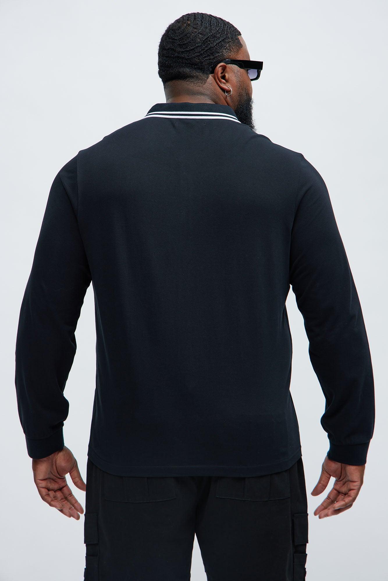 Wilson Long Sleeve Polo - Black Product Image
