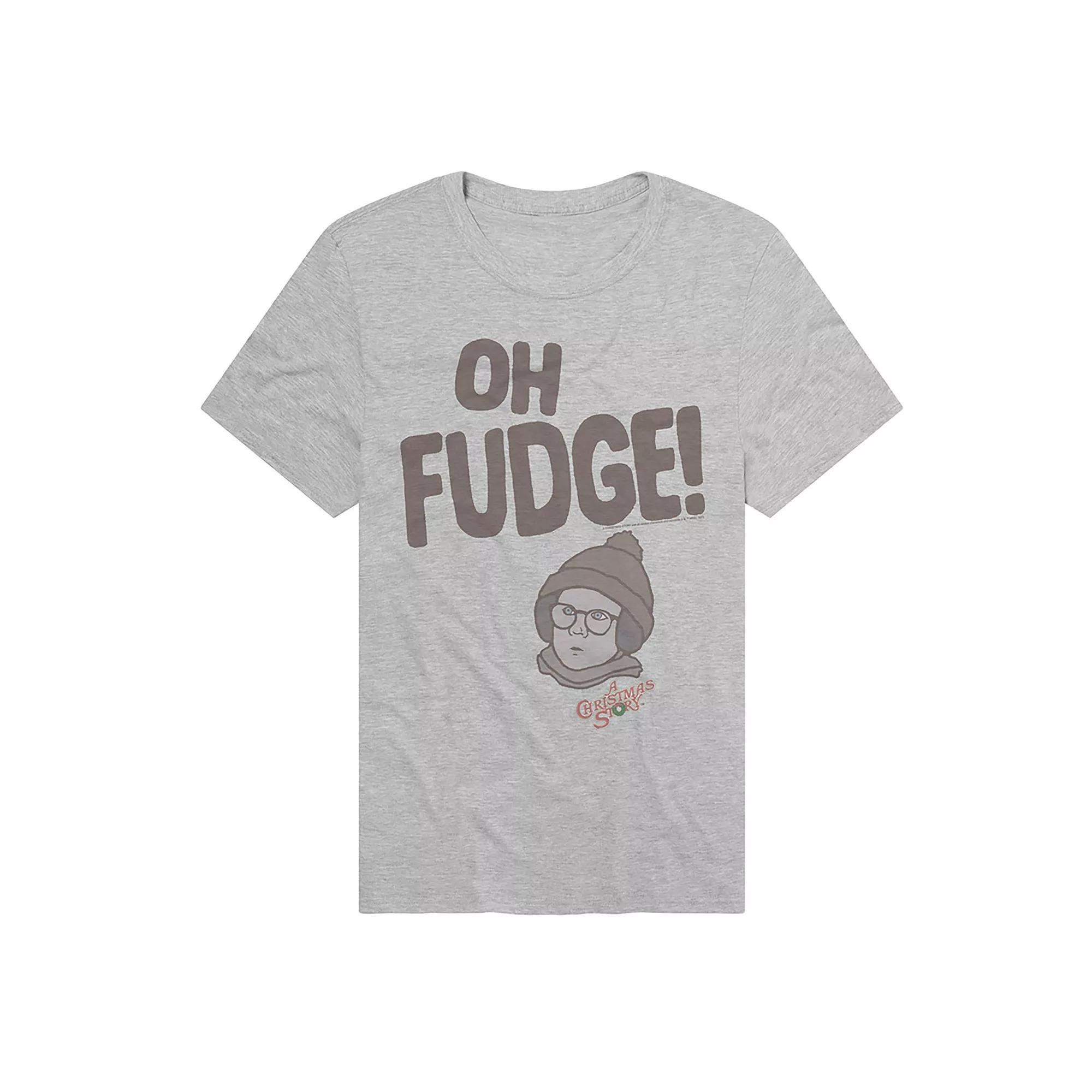 Men's A Christmas Story Ralphie Oh Fudge Graphic Tee, Size: Large, Athletic Grey Product Image