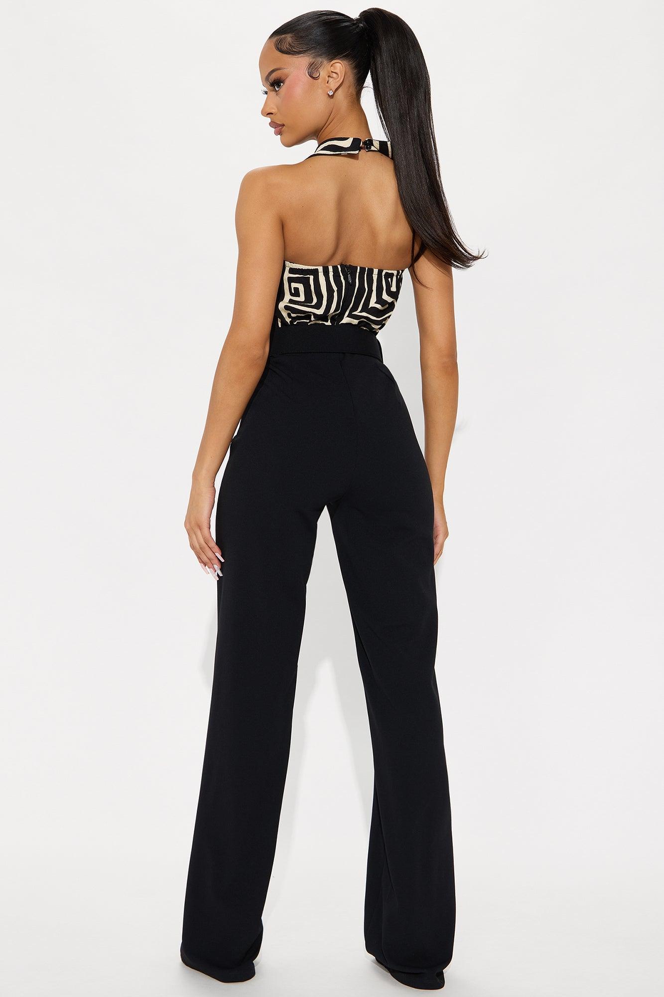 Keep It Classy Jumpsuit - Black/combo Product Image