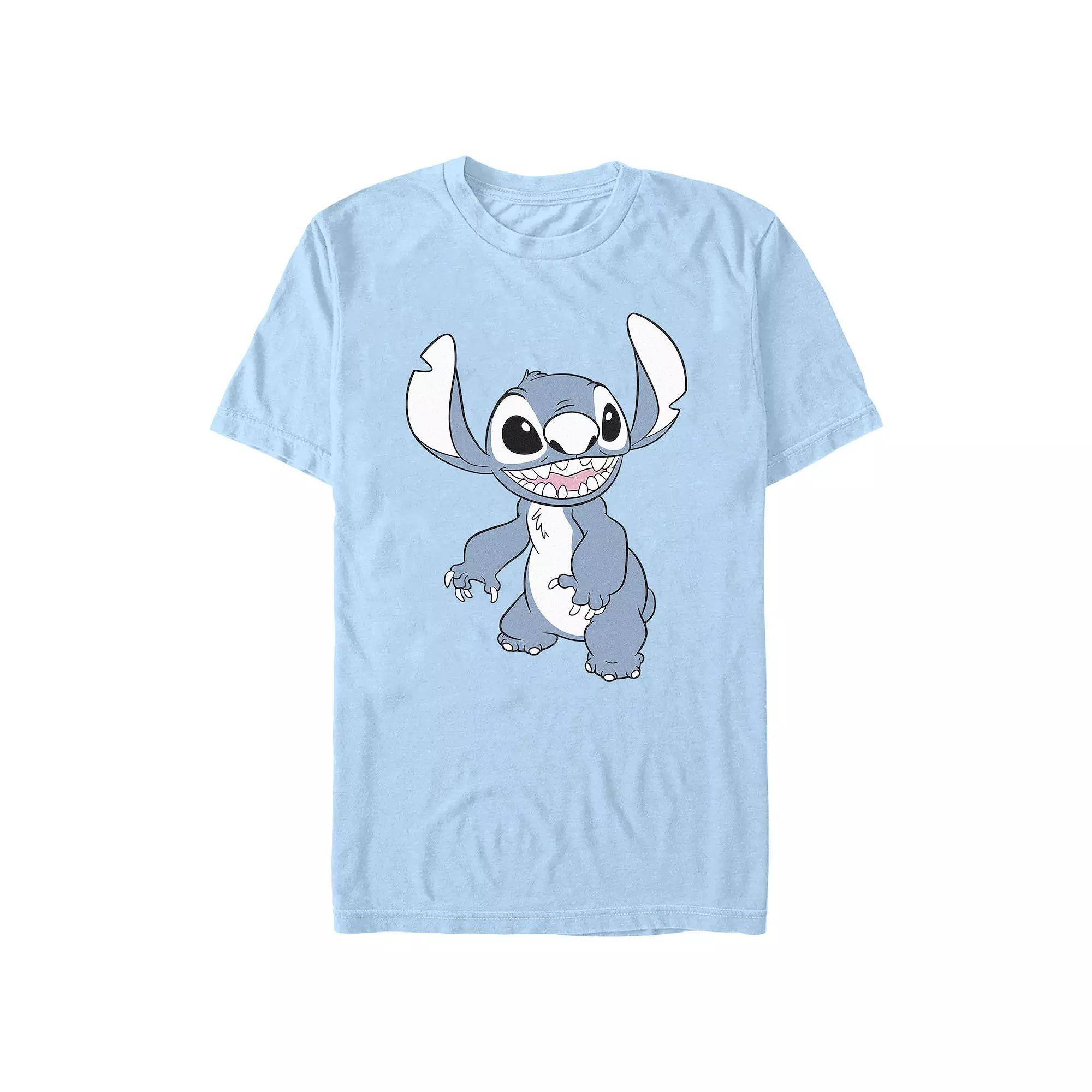 Disney's Lilo & Stitch Joyful Stitch Men's Graphic Tee, Size: Small, Light Blue Product Image