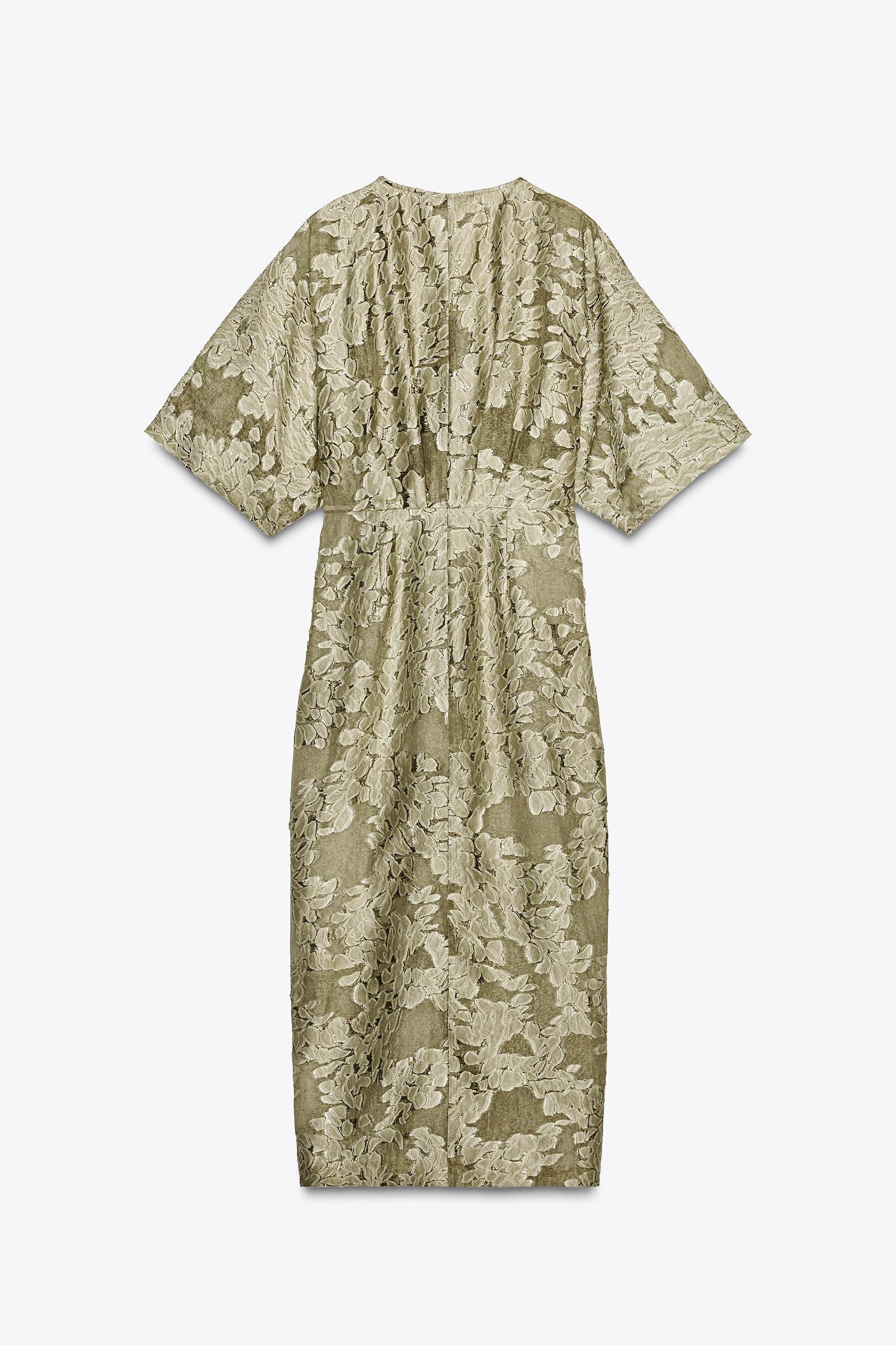 TEXTURED DRAPED DRESS Product Image