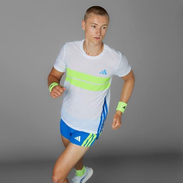 adidas Adizero Retro Running Tee White 2XL Mens Product Image