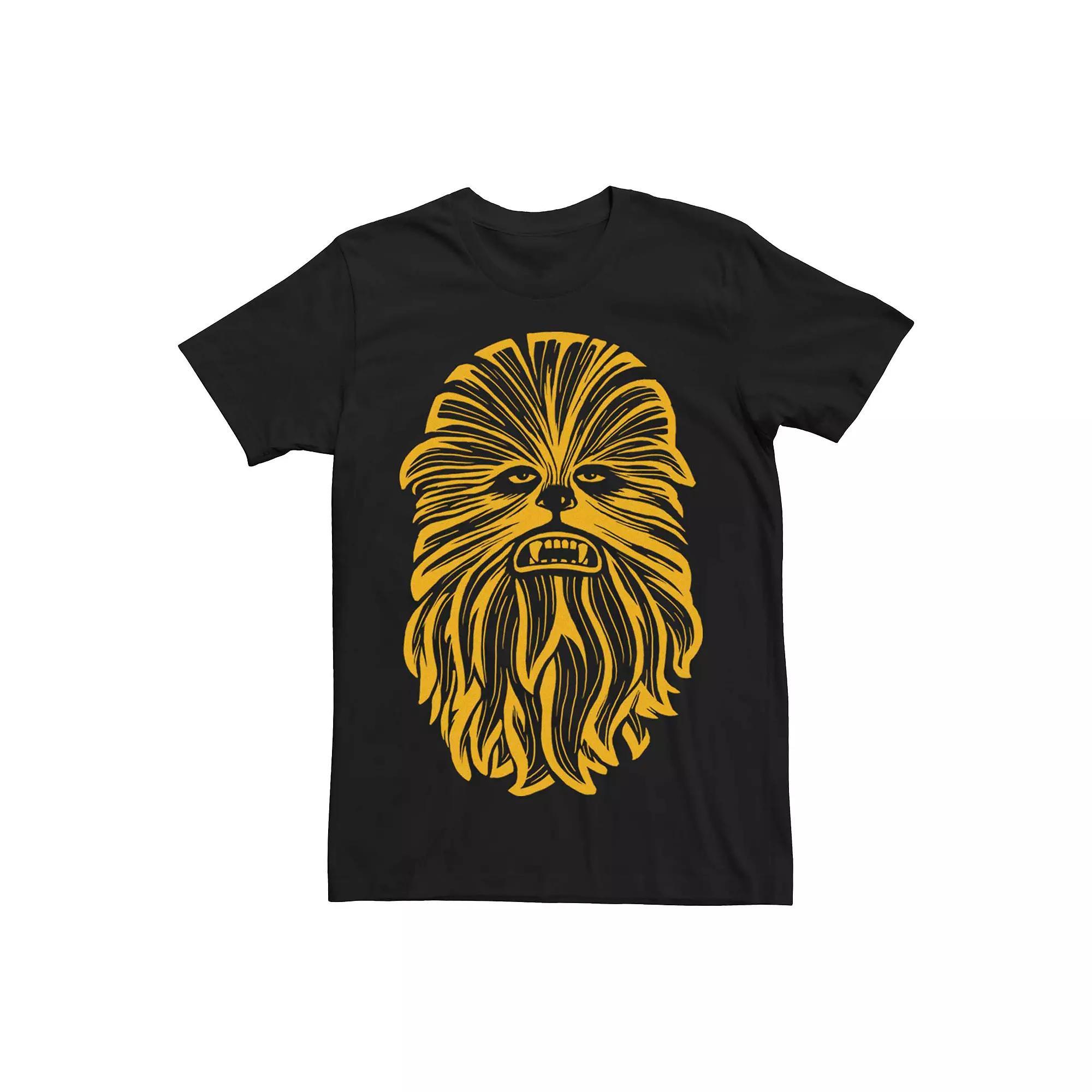 Men's Star Wars Chewbacca Golden Portrait Graphic Tee, Size: Medium, Black Product Image