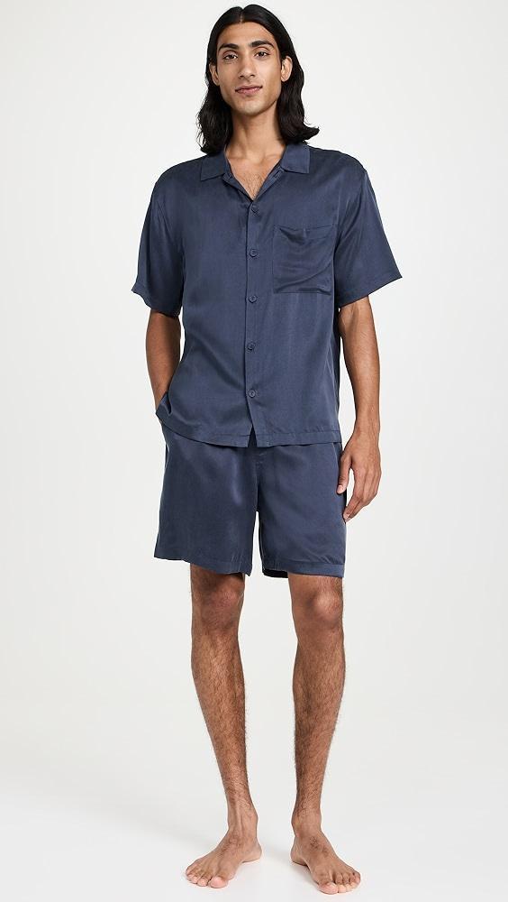 Lunya Washable Silk Button Up Short PJ Set | Shopbop Product Image