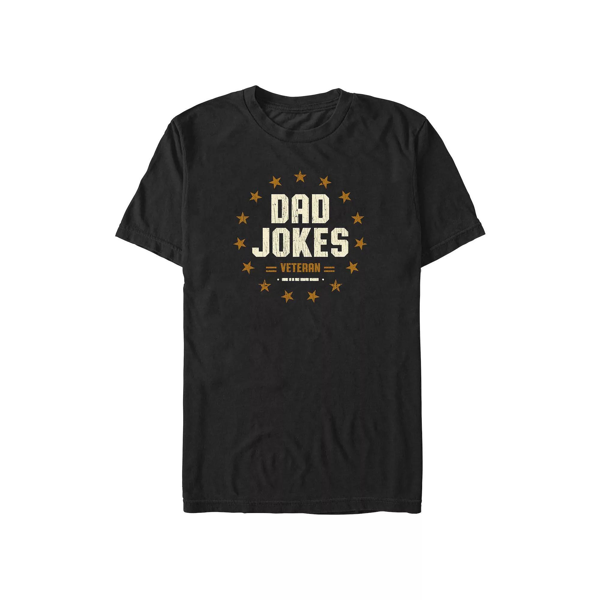 Big & Tall Dad Jokes Veteran Graphic Tee, Mens Product Image