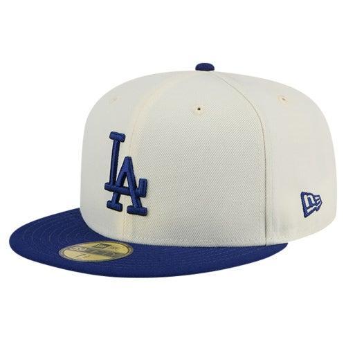 Men's New Era Cream Los Angeles Dodgers Evergreen Chrome 59FIFTY Fitted Hat, Size: 7 5/8, Beige Product Image