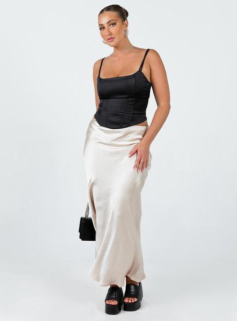 Haley Maxi Skirt Champagne Product Image