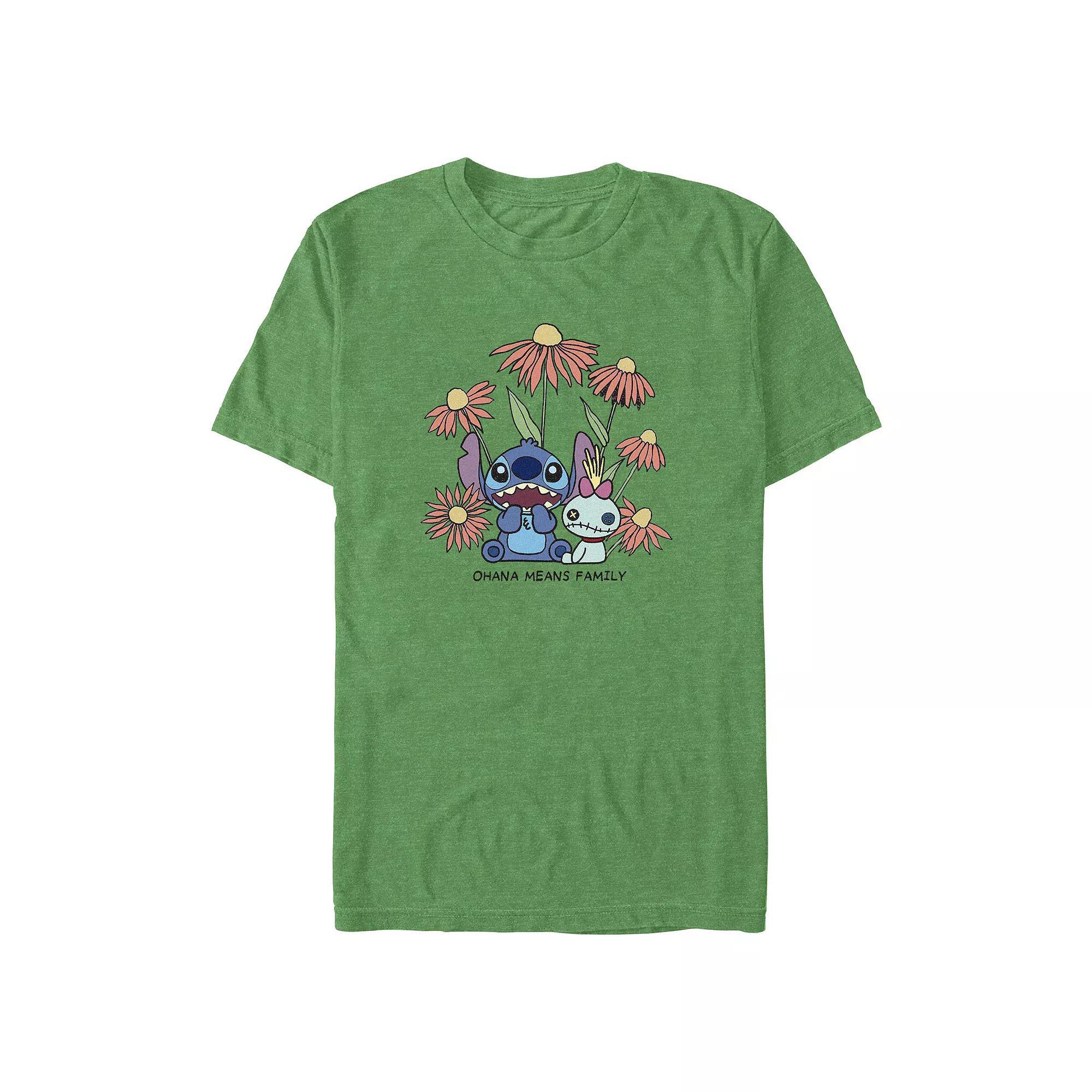 Disney's Lilo & Stitch Big & Tall Graphic Tee, Men's, Size: 3XL Tall, Kelly Grey Product Image