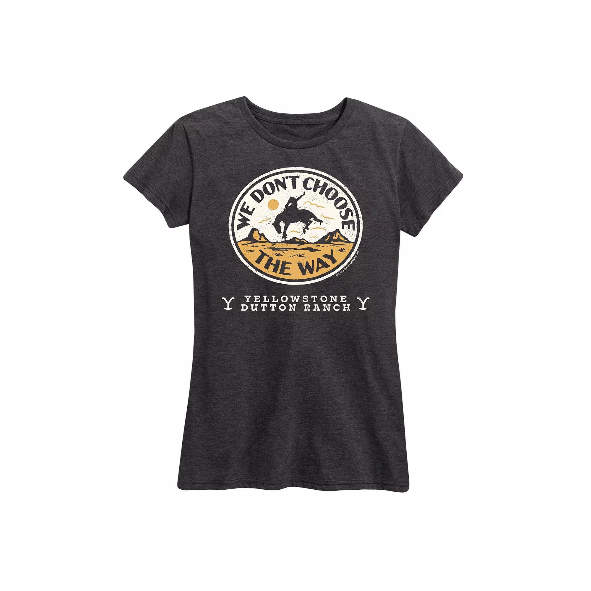 Womens Yellowstone Dont Choose The Way Graphic Tee Heather Grey Product Image