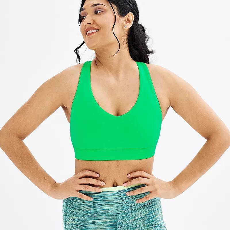 Tek Gear® Ultrastretch Medium-Impact V-Neck Sports Bra, Women's, Size: XL, Modern White Product Image
