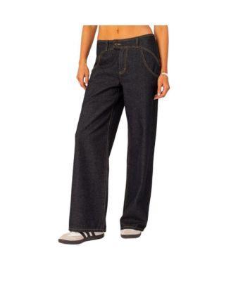 Edikted Womens Western low rise jeans Product Image