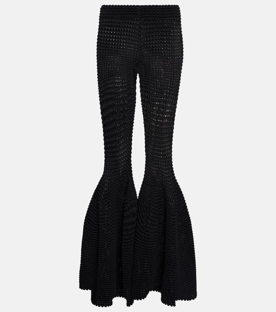 ALAÏA High-rise Flared Pants In Black Product Image