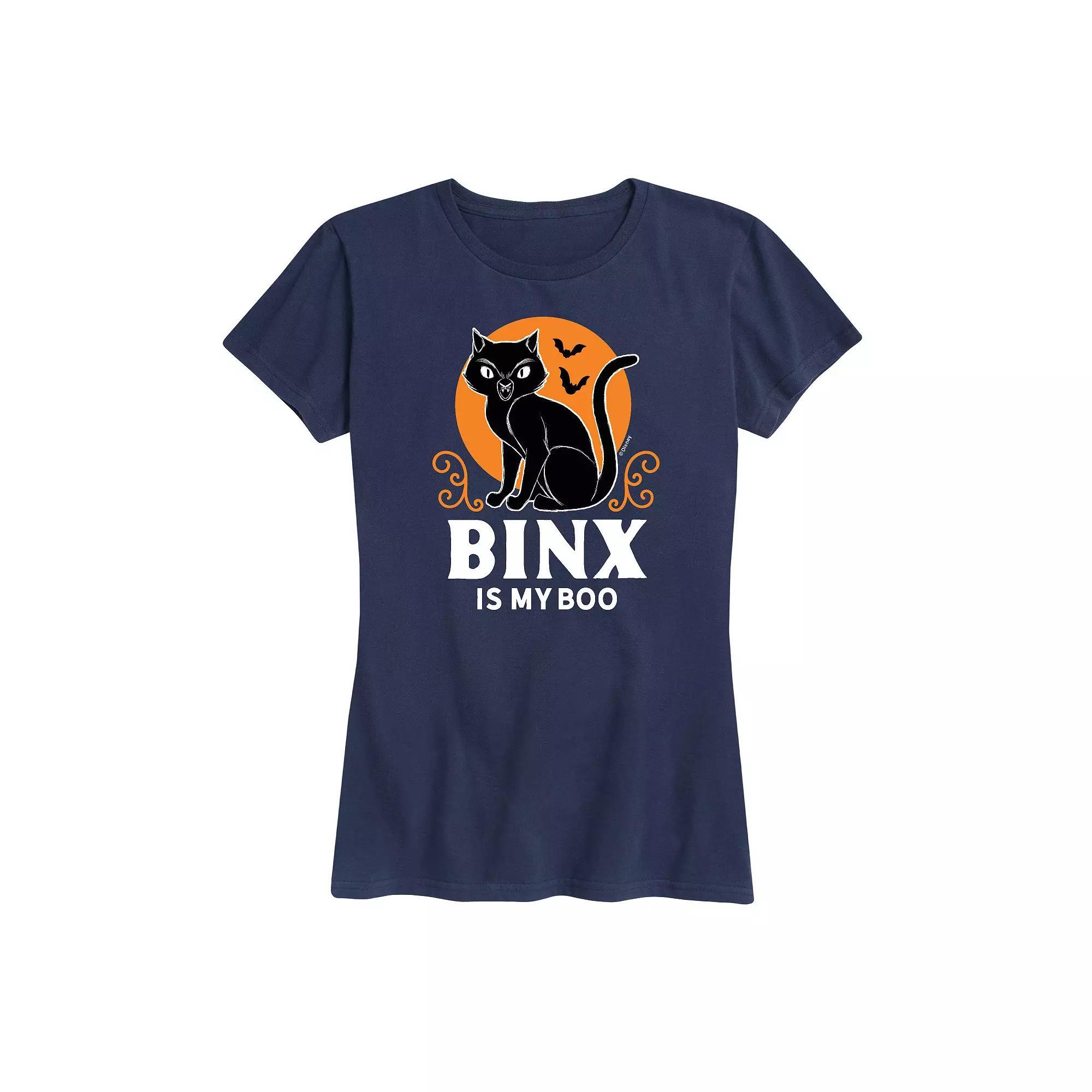 Disneys Hocus Pocus Womens Binx Is My Boo Graphic Tee, Girls Product Image