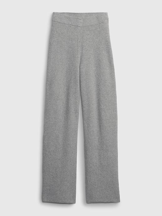 CashSoft Shaker-Stitch Sweater Pants Product Image