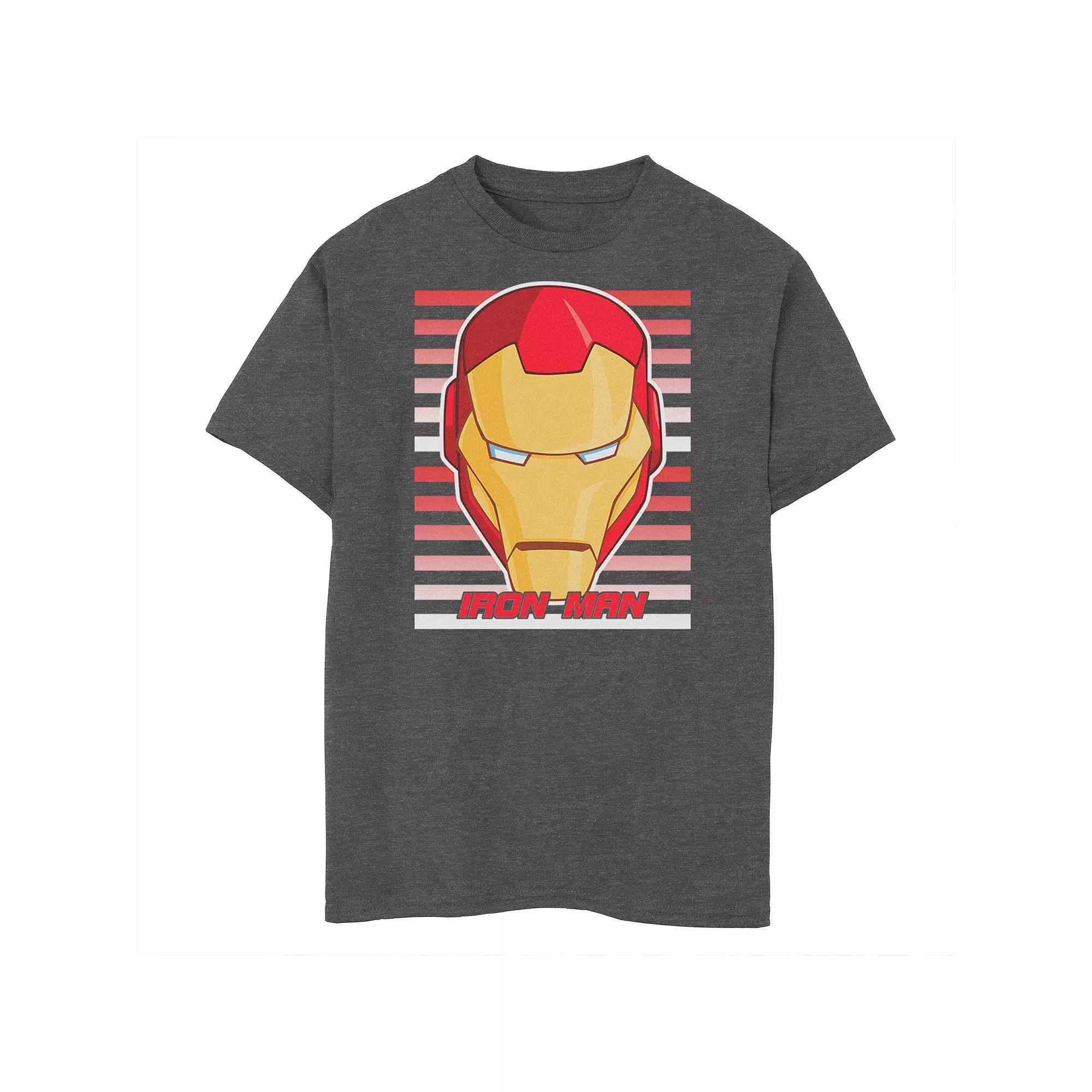 Boys 8-20 Marvel Avengers Assemble Iron Man Face Tee, Boy's, Size: Medium, Grey Heather Product Image