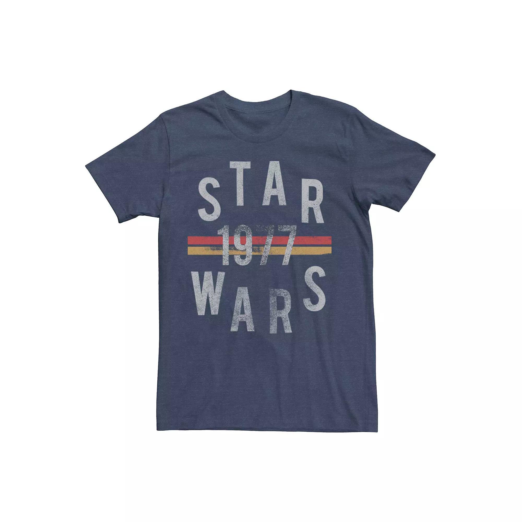 Men's Star Wars 1977 Retro Graphic Tee, Size: Small, Navy Grey Product Image