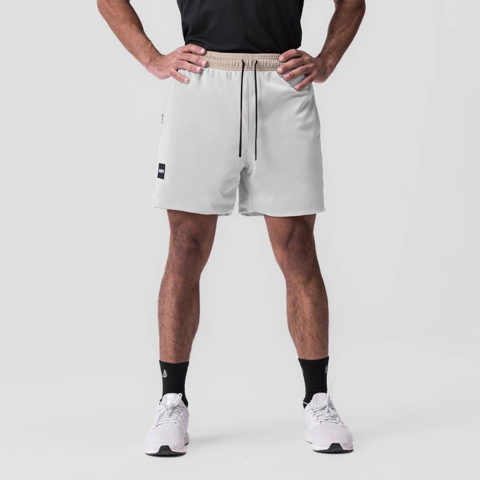 0795. SilverPlus™ Mesh Reversible Short  - Beige/White Product Image
