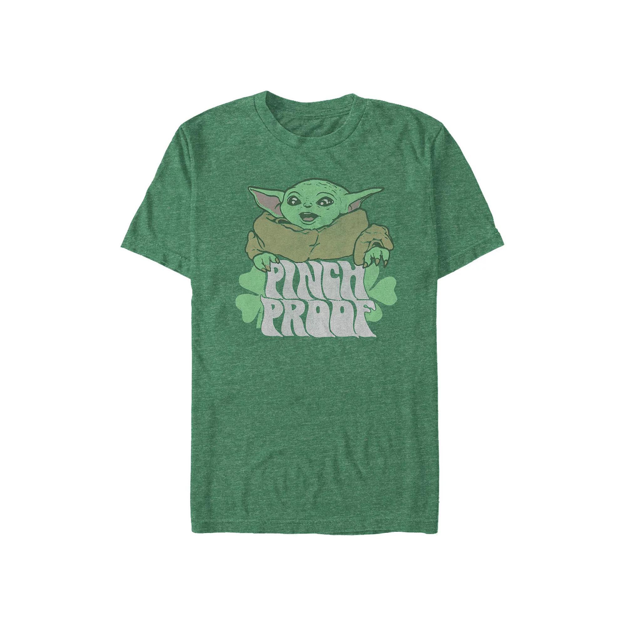 Big & Tall Star Wars The Mandalorian Grogu Pinch Proof Graphic Tee, Men's, Size: 3XL, Kelly Grey Product Image