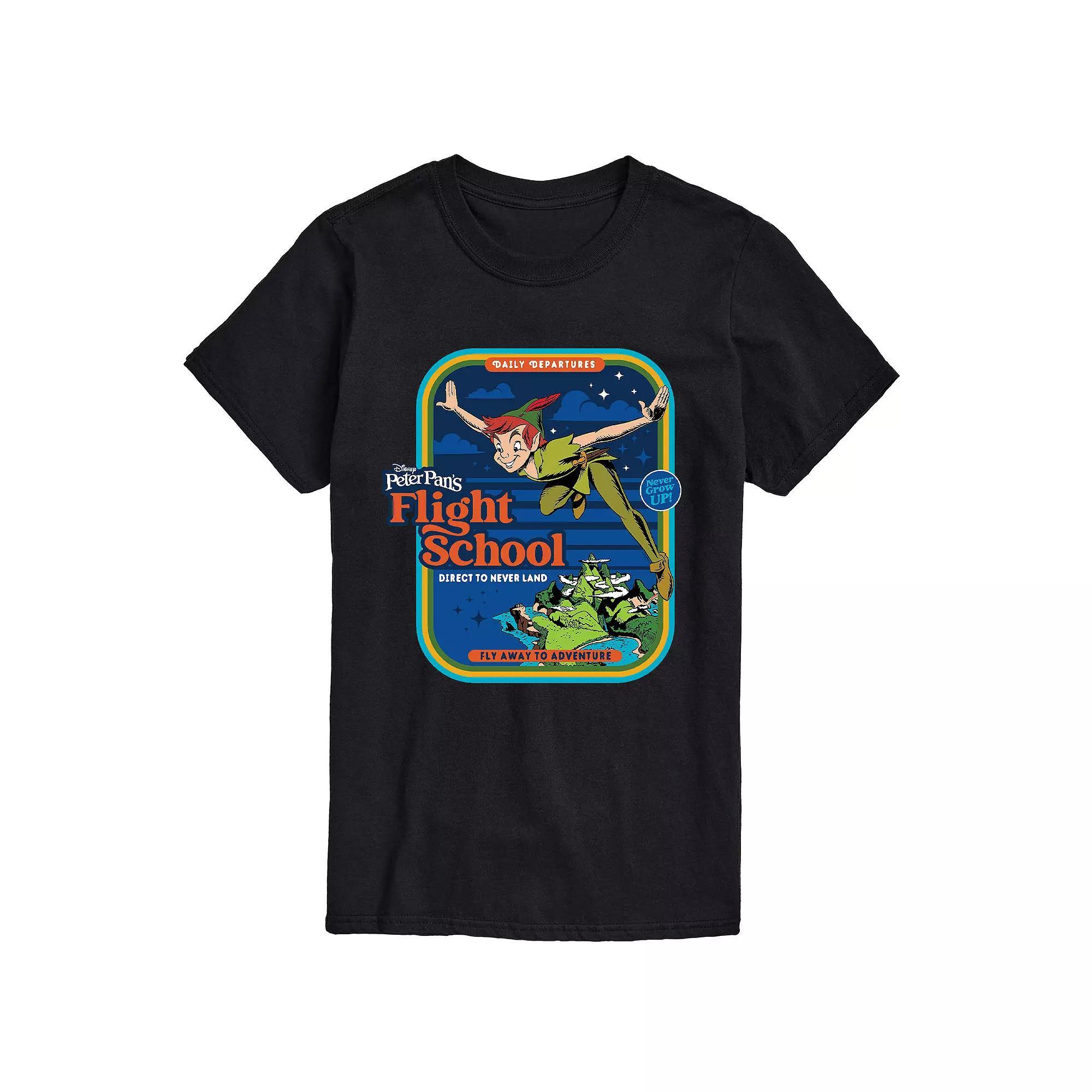 Disney's Peter Pan Men's Flight School Graphic Tee, Size: XL, Black Product Image