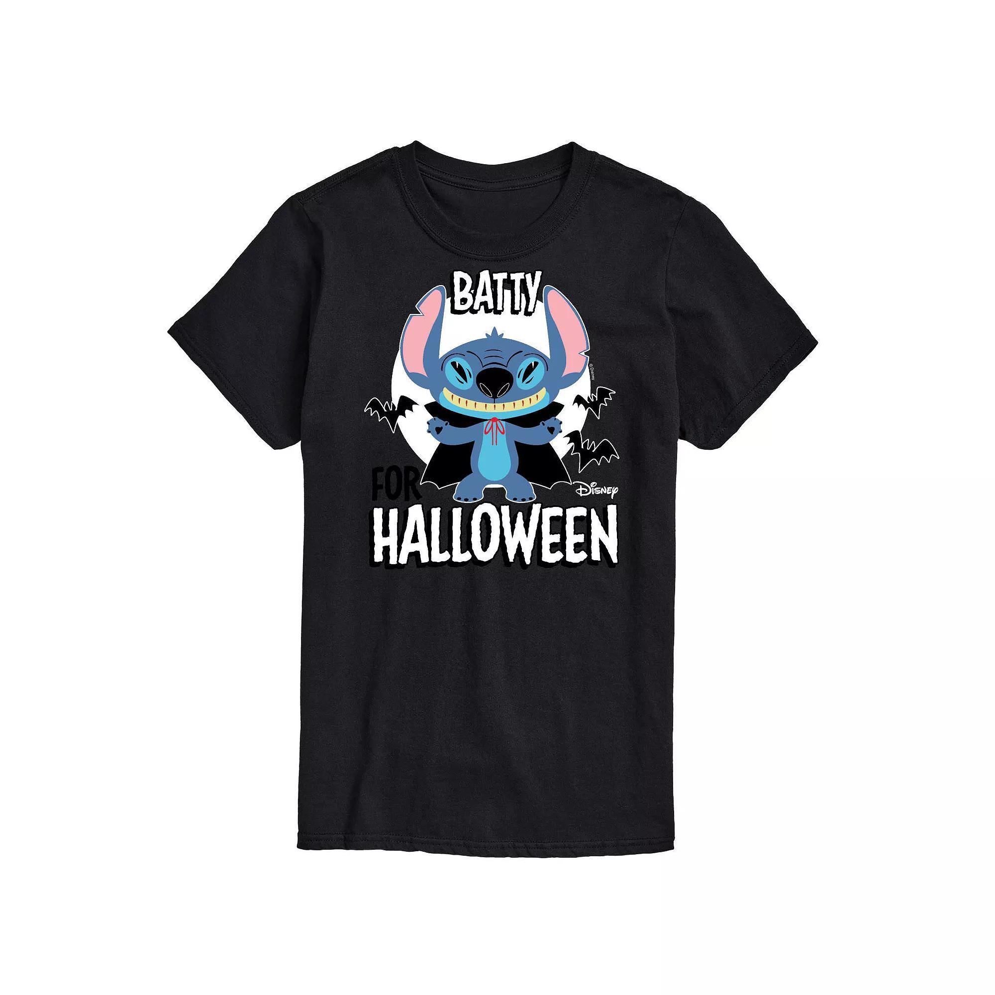 Disneys Lilo & Stitch Mens Batty For Halloween Tee Product Image