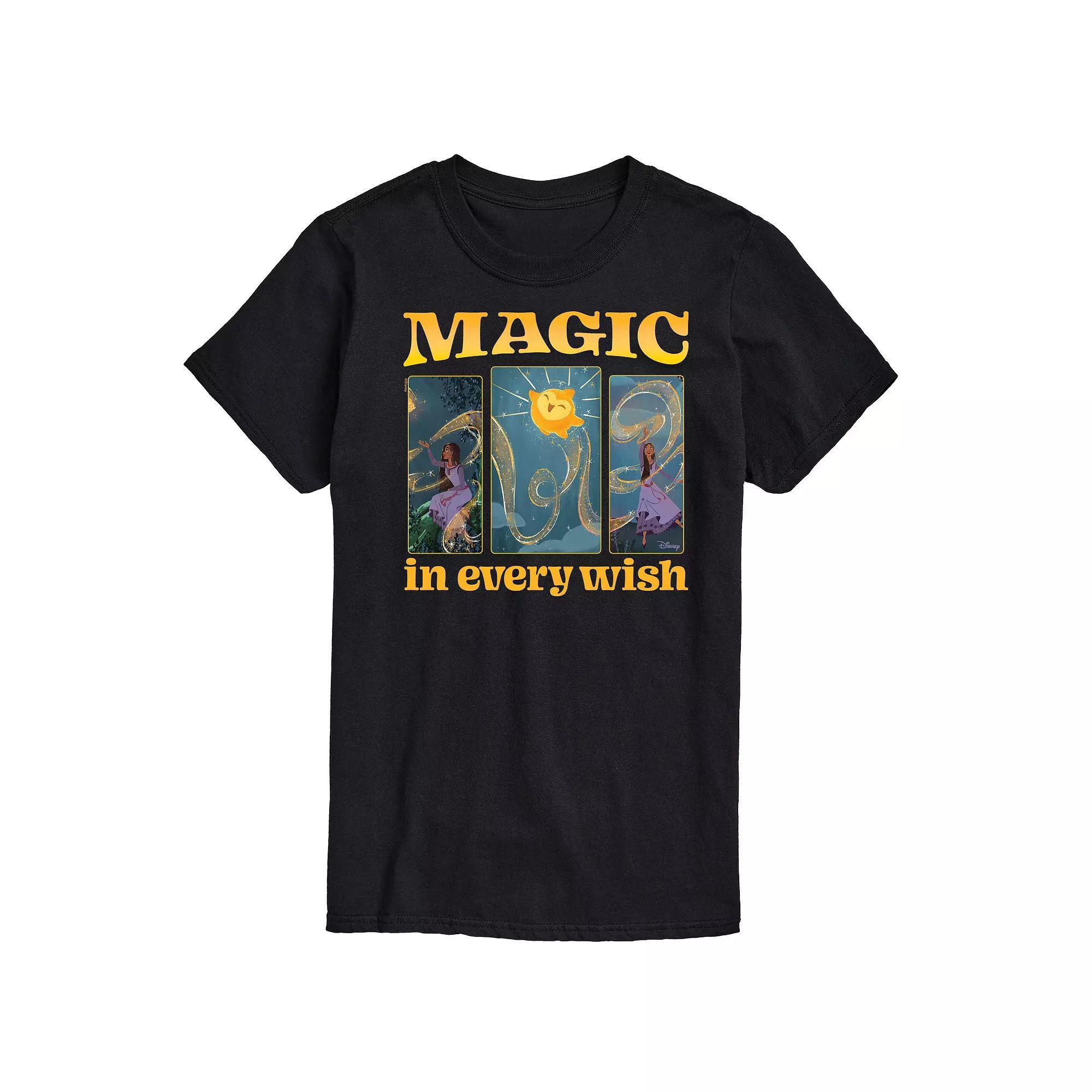Disneys Wish Asha & Star Mens Magic In Every Wish Graphic Tee Product Image