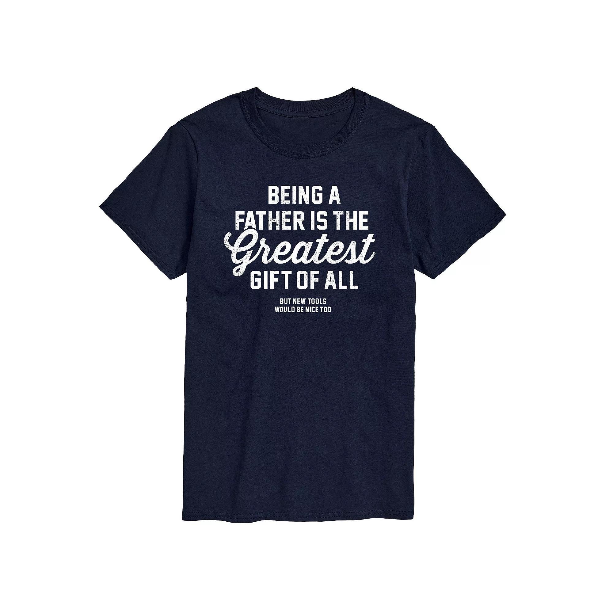 Mens Father Greatest Gift Tools Graphic Tee Blue Product Image