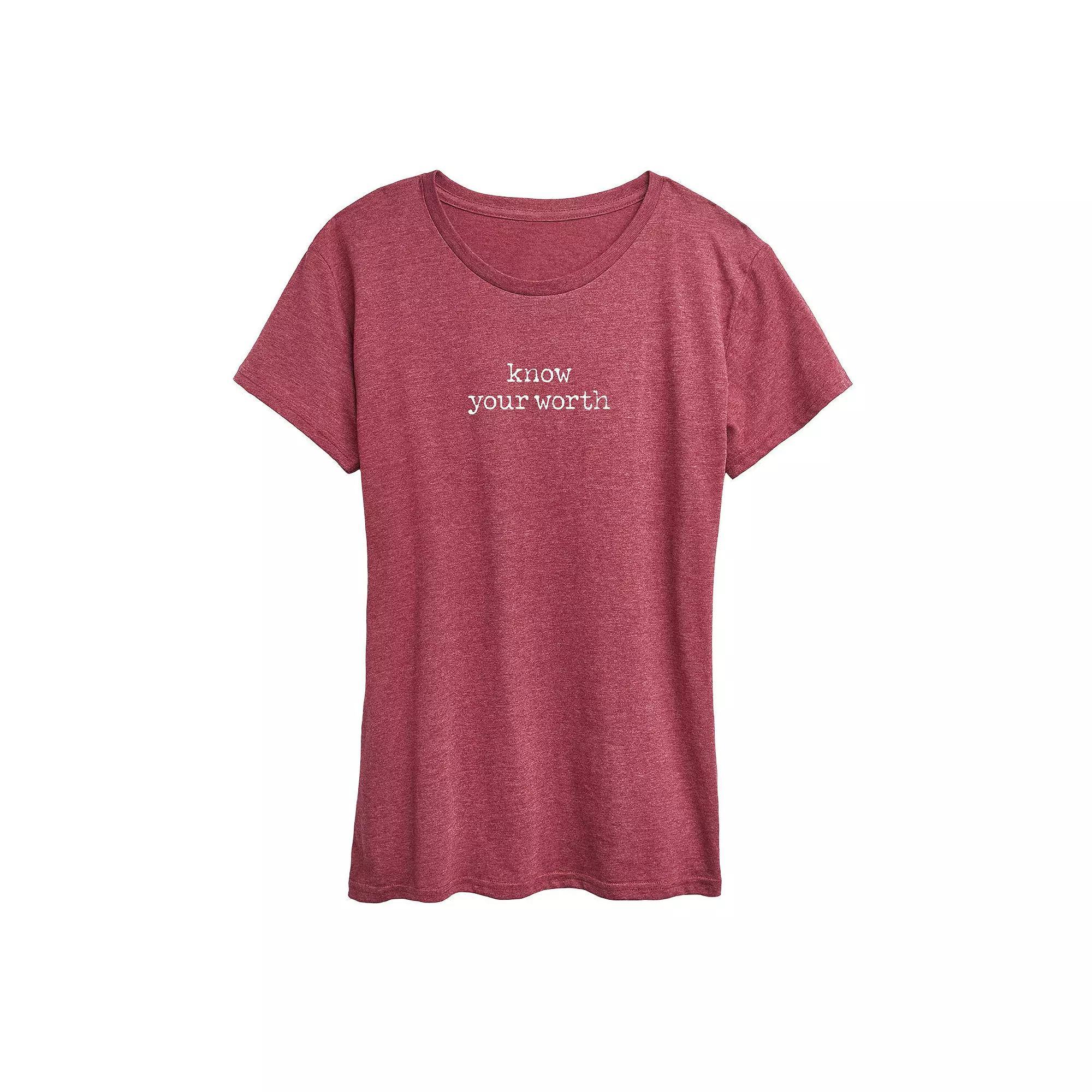 Womens Dont Be A Lady Be A Legend Graphic Tee Grey Dark Red Product Image