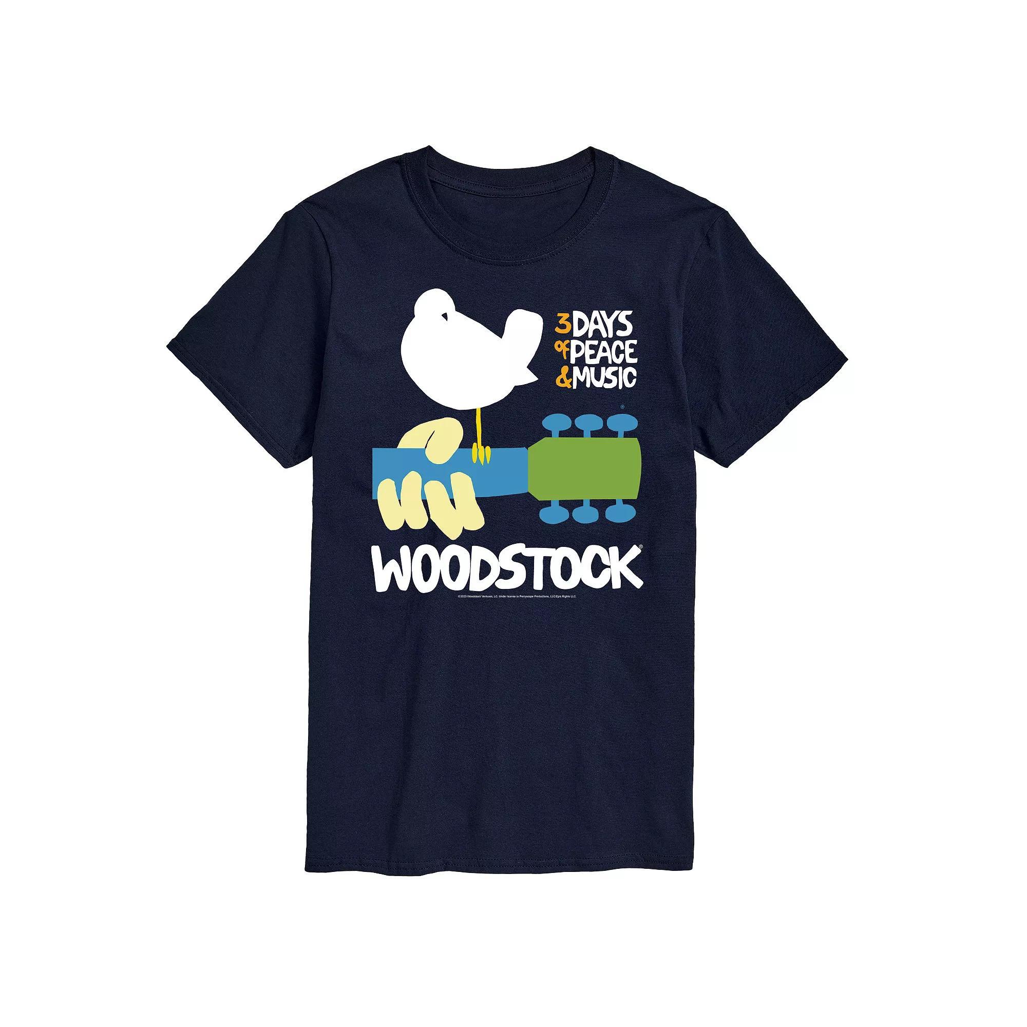 Big & Tall Woodstock Graphic Tee, Mens Blue Product Image