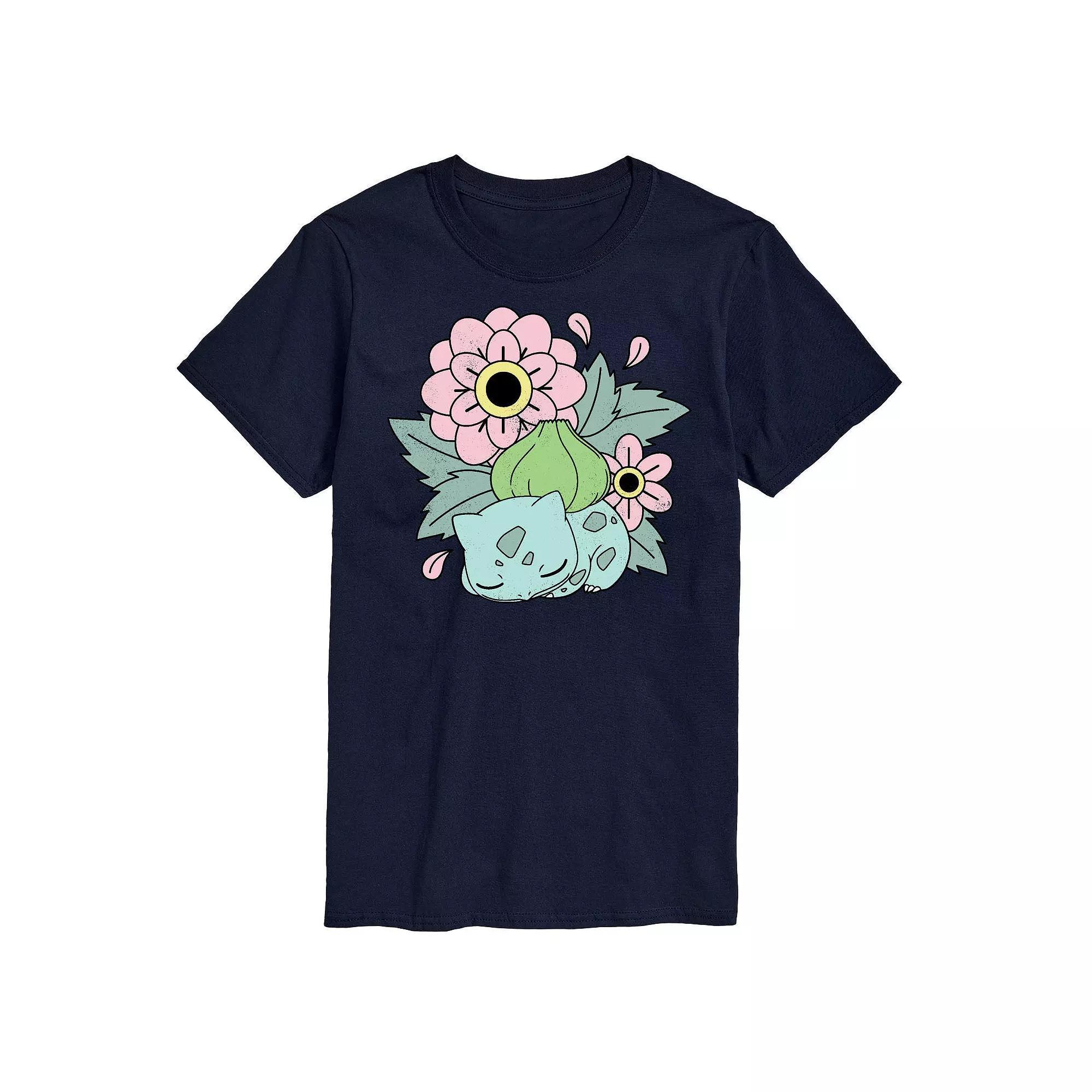 Mens Pokemon Bulba Flowers Tee Product Image