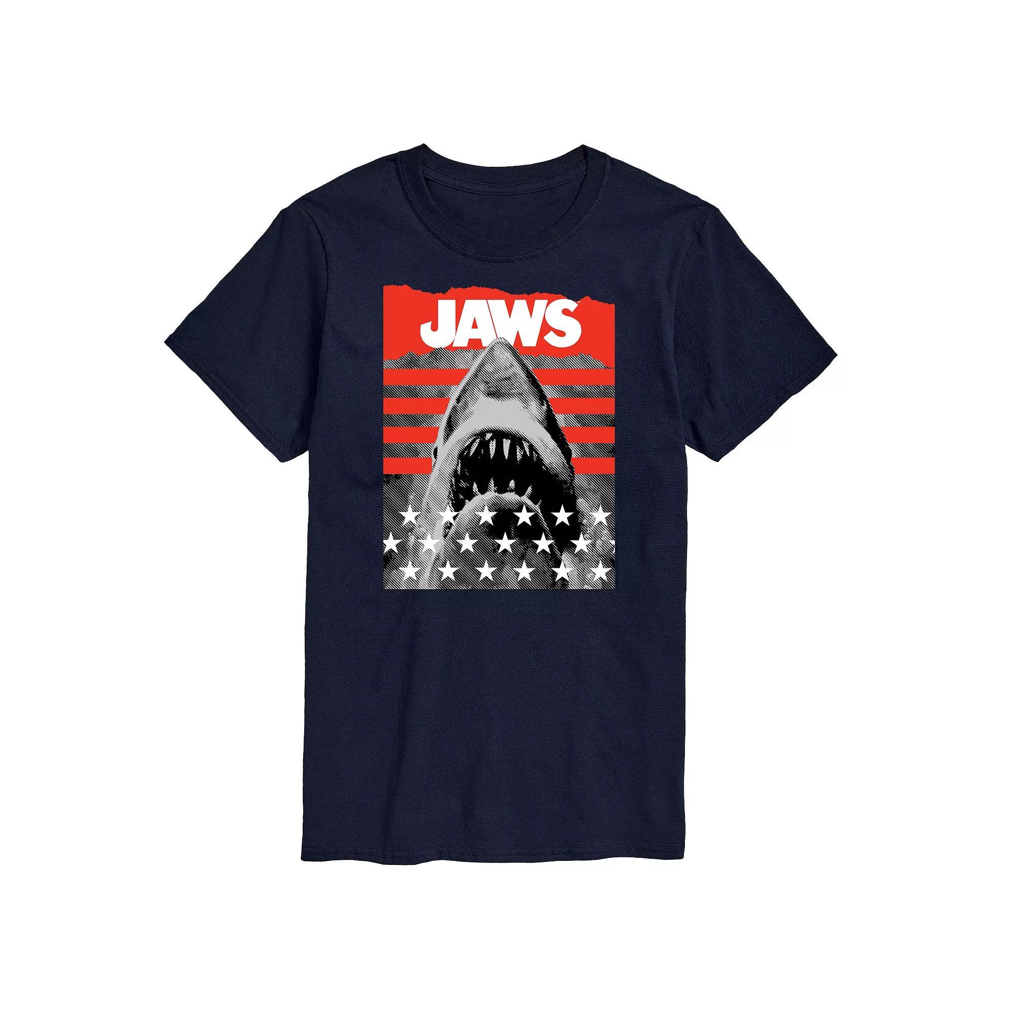 Big & Tall Jaws and Stripes Tee, Mens Blue Product Image